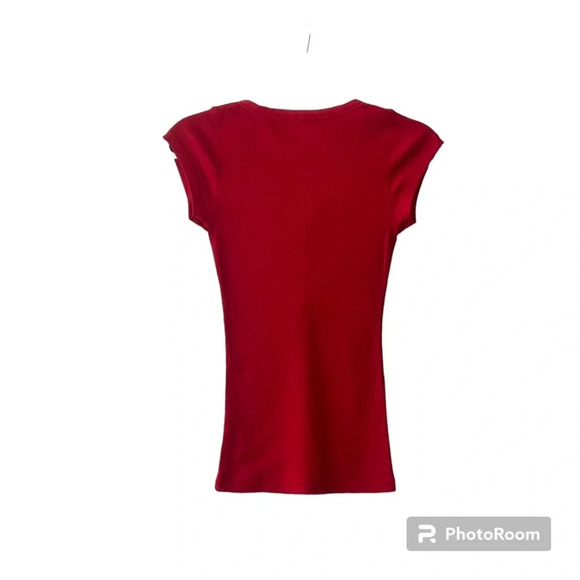 Active Basic Ribbed Button Down V-Neck - Picture 2 of 2